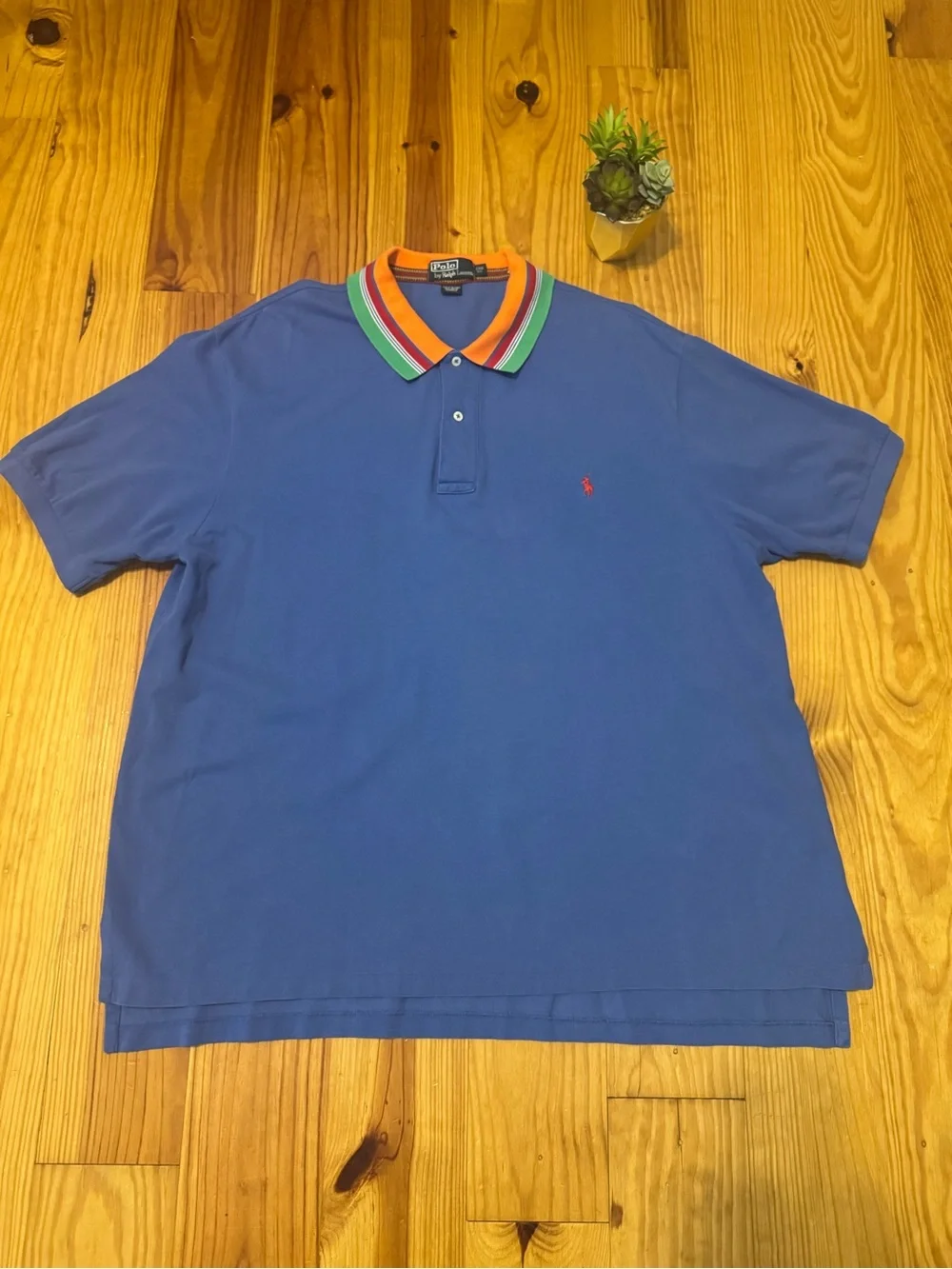 Polo Ralph Lauren Polo Shirt Men 2XB Rainbow Red Pony Logo Preppy Casual Rugby